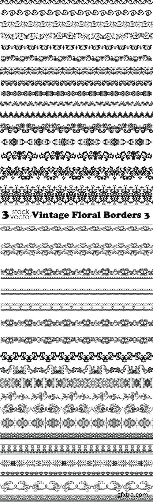 Vectors - Vintage Floral Borders 3