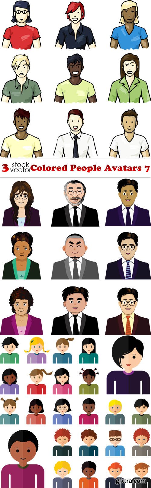 Vectors - Colored People Avatars 7