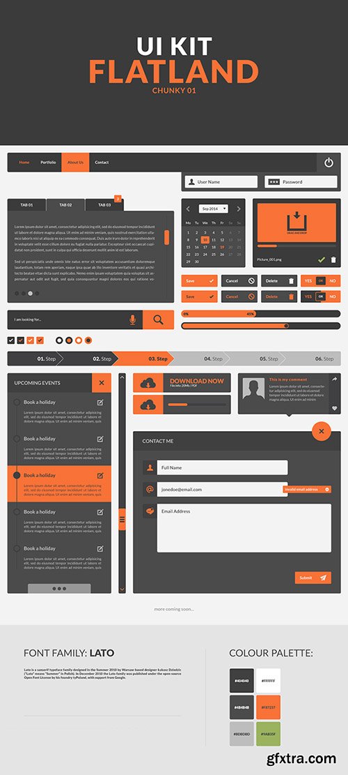 PSD Web Design - Flatland Ui Kit