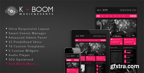 ThemeForest - K-BOOM v1.2.1 - Events & Music Responsive WordPress Theme