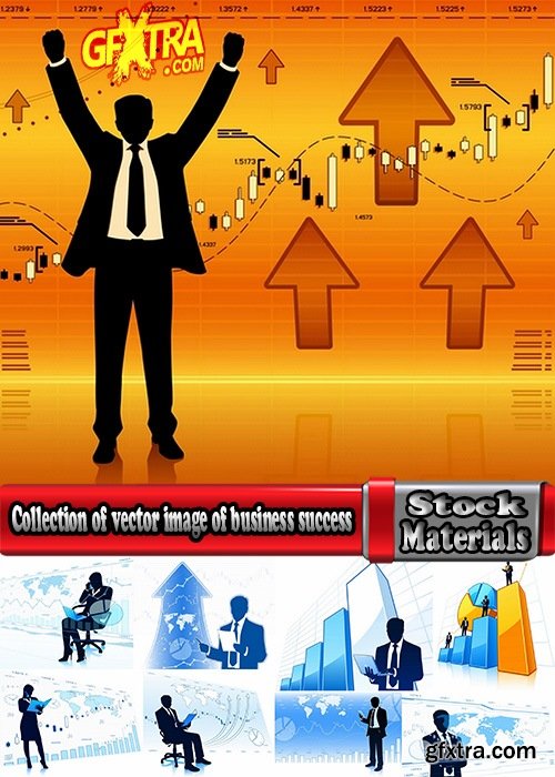 Collection of vector image of business success business idea 25 Eps