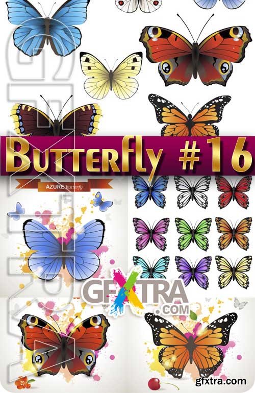 Beautiful butterfly #16 - Stock Vector