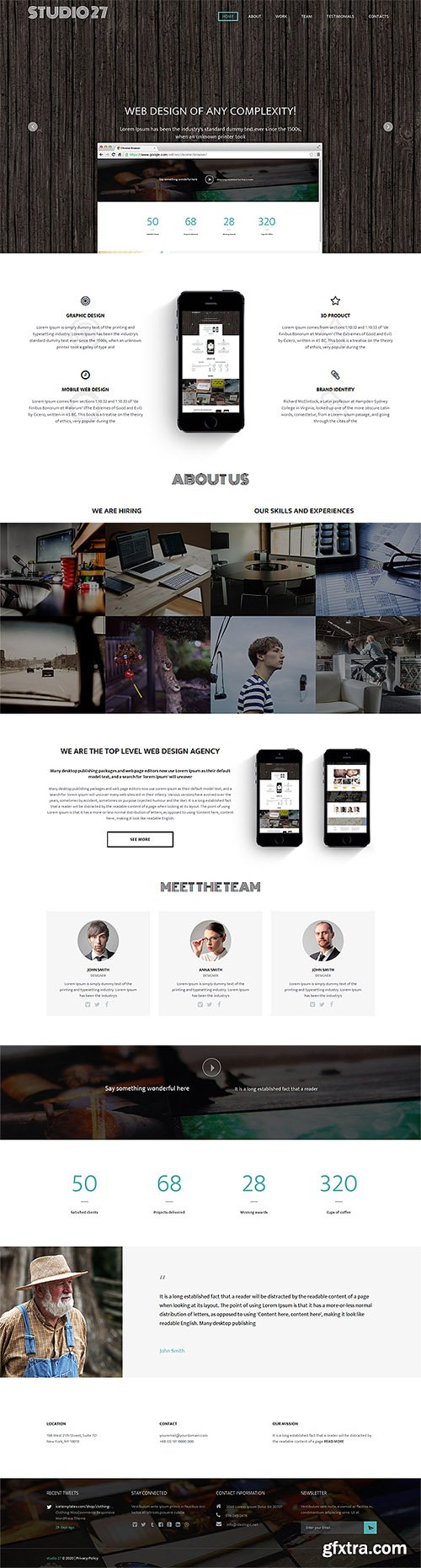 CreativeMarket - Studio 27 Responsive One Page Theme