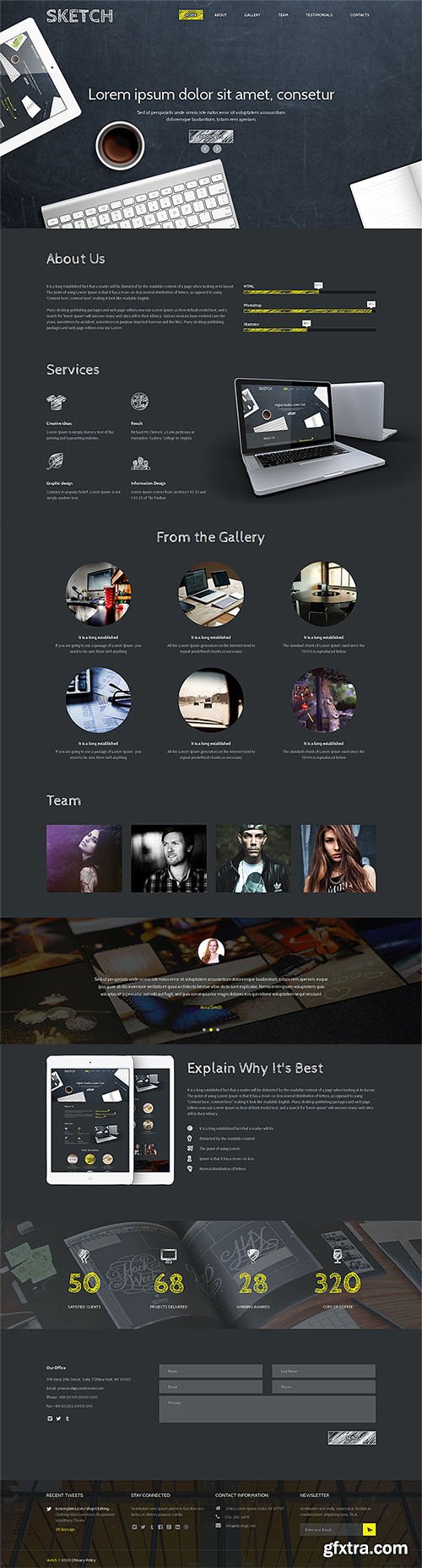 CreativeMarket - Sketch Responsive One Page Theme