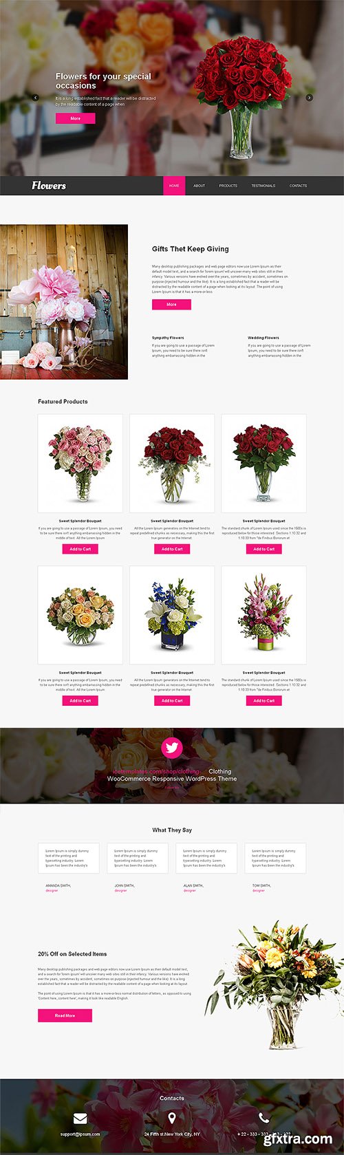 CreativeMarket - Flowers Responsive One Page Theme