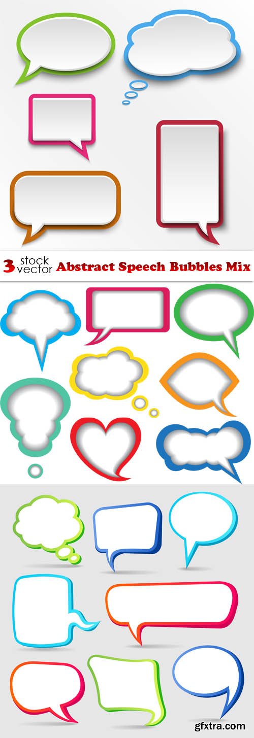 Vectors - Abstract Speech Bubbles Mix