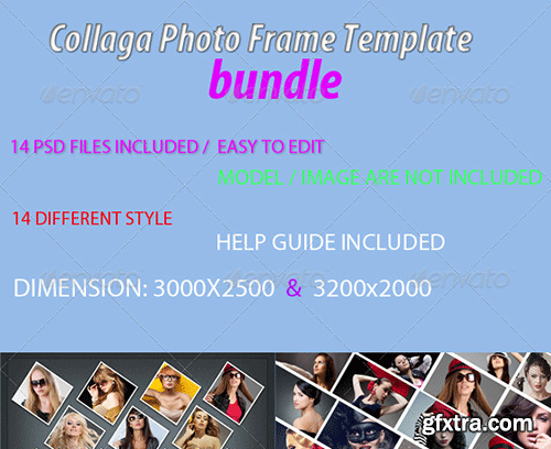 Collaga Photo Frame Template bundle