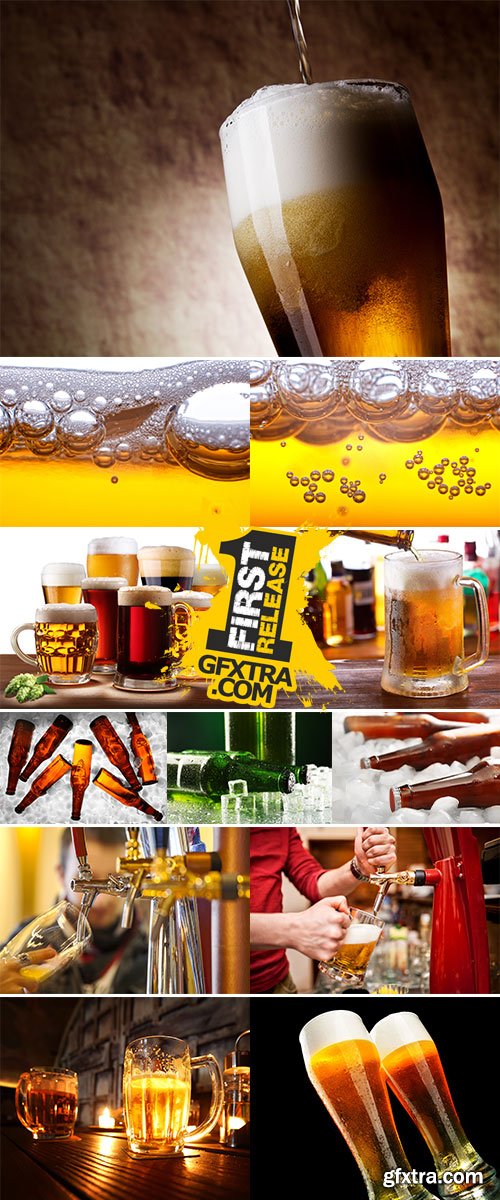 Stock Photo Still-life with beer glasses