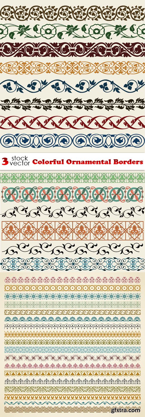 Vectors - Colorful Ornamental Borders