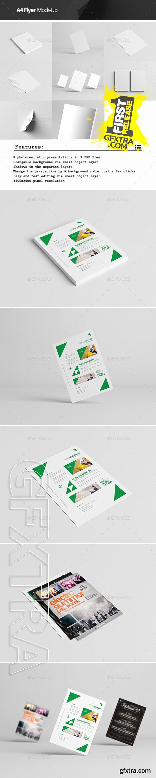 GraphicRiver - A4 Flyer Mock-Up 10860291