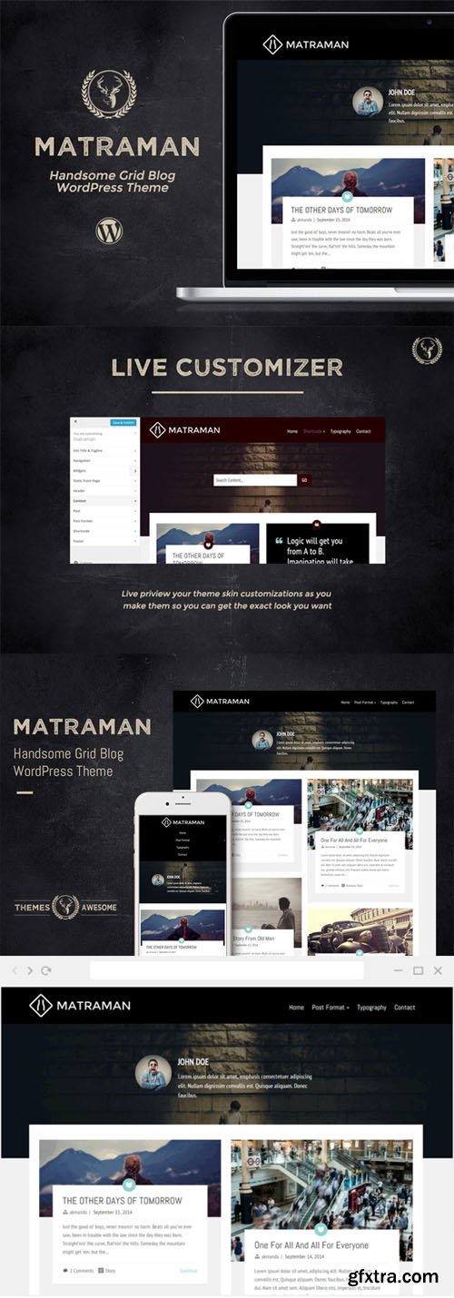 CM - Matraman v1.0 - Handsome Grid Blog Theme 144694