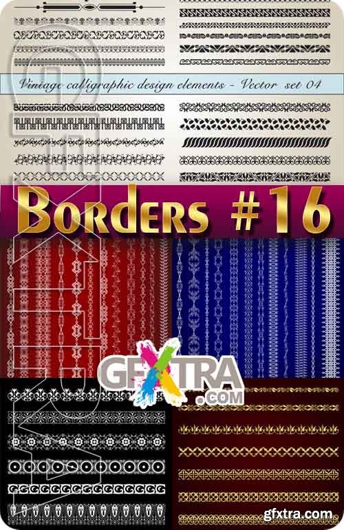 Vintage elements and borders #16 - Stock Vector