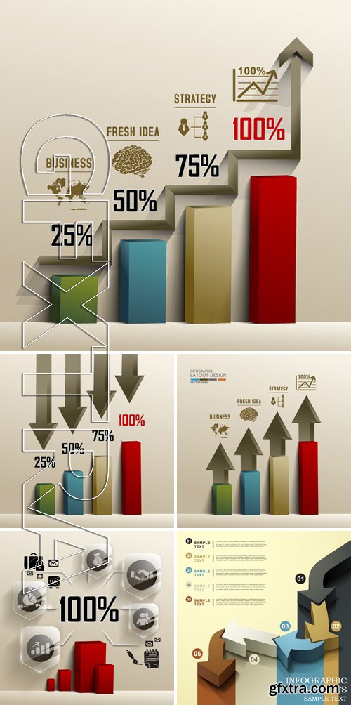 Stock Vectors - 3d Infographic Chart 21