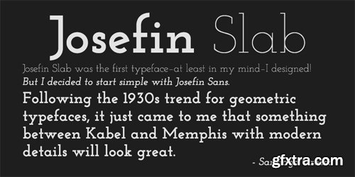 Josefin Slab - Elegant Geometric Serif Font