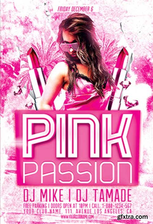 Pink Passion Party Flyer Template