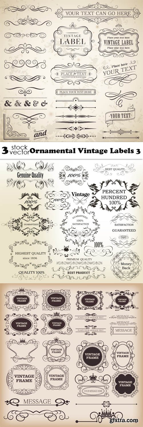 Vectors - Ornamental Vintage Labels 3