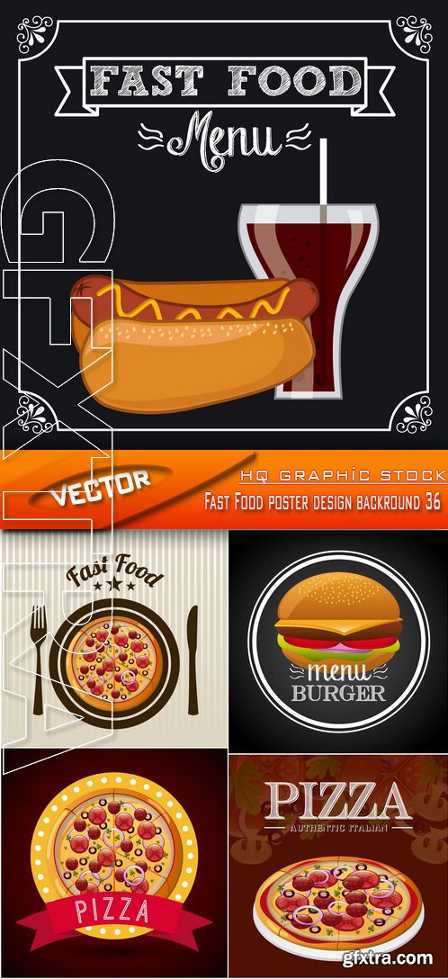 Stock Vector - Fast Food poster design backround 36