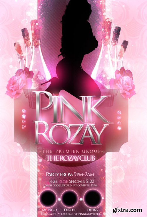 Pink Rozay Party Flyer Template