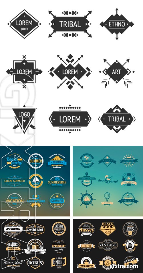 Stock Vectors - Set of logo with tribal