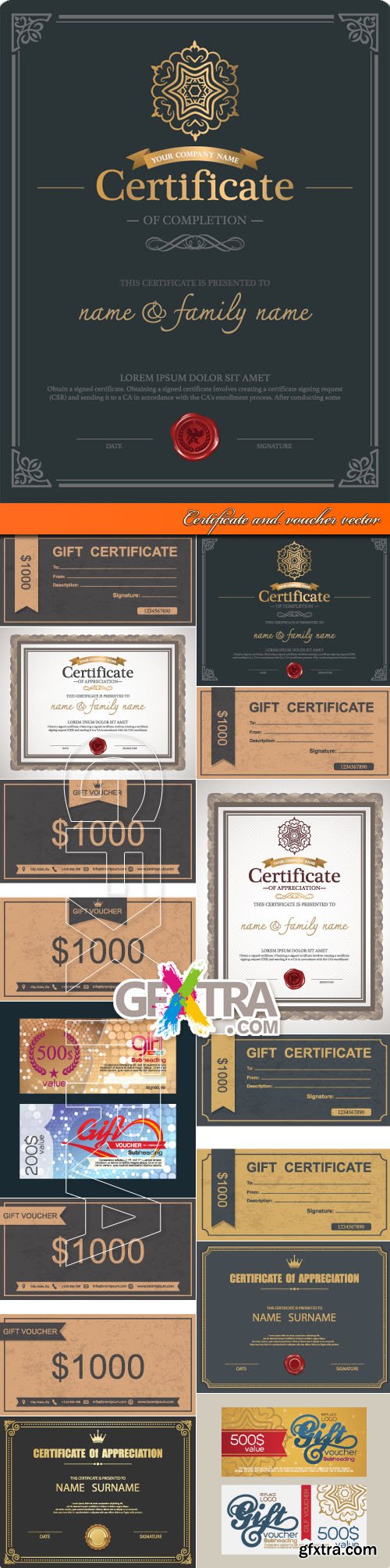 Certificate and voucher vector