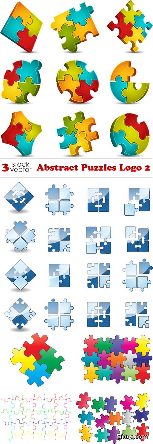 Vectors - Abstract Puzzles Logo 2
