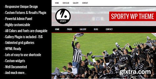 ThemeForest - SPORTY v1.8.1 - Responsive Wordpress Theme for Sport Clubs