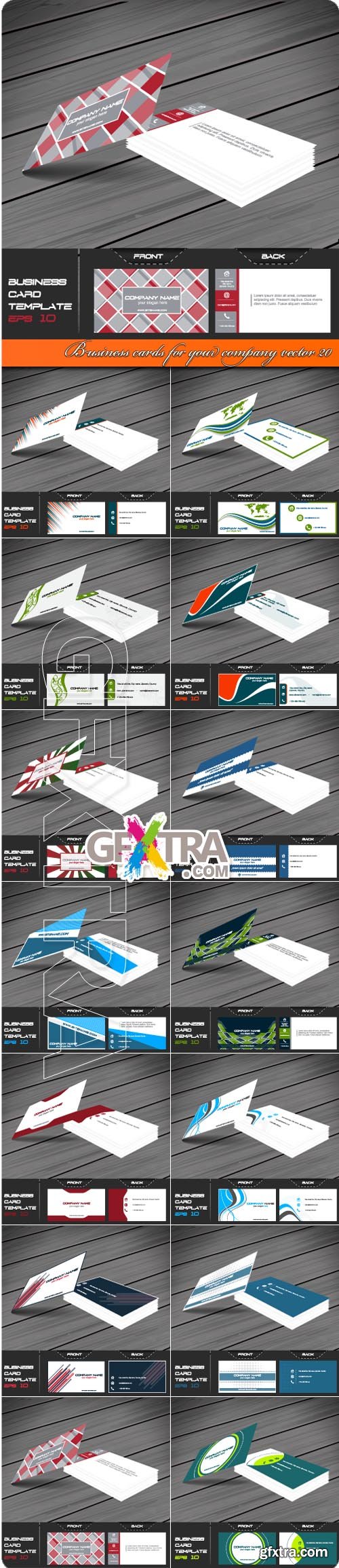 Business cards for your company vector 20