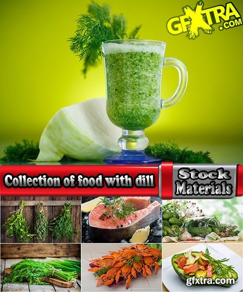 Collection of food with dill fennel greens different food 25 HQ Jpeg