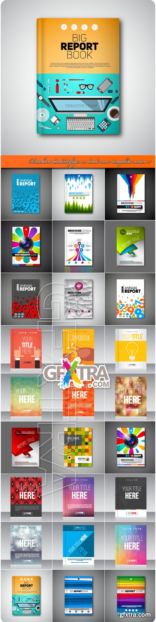 Brochure booklet flyer or book cover template vector 11