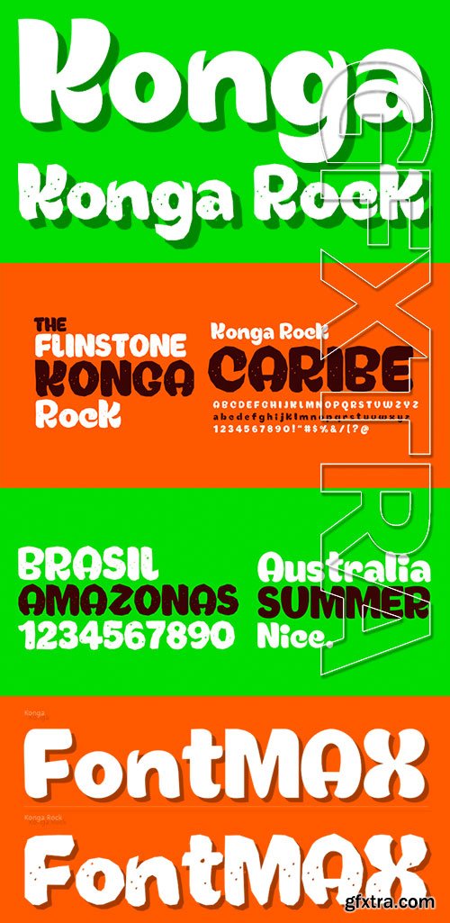 Konga - Kiddy Caribe Typeface 2xOTF $76