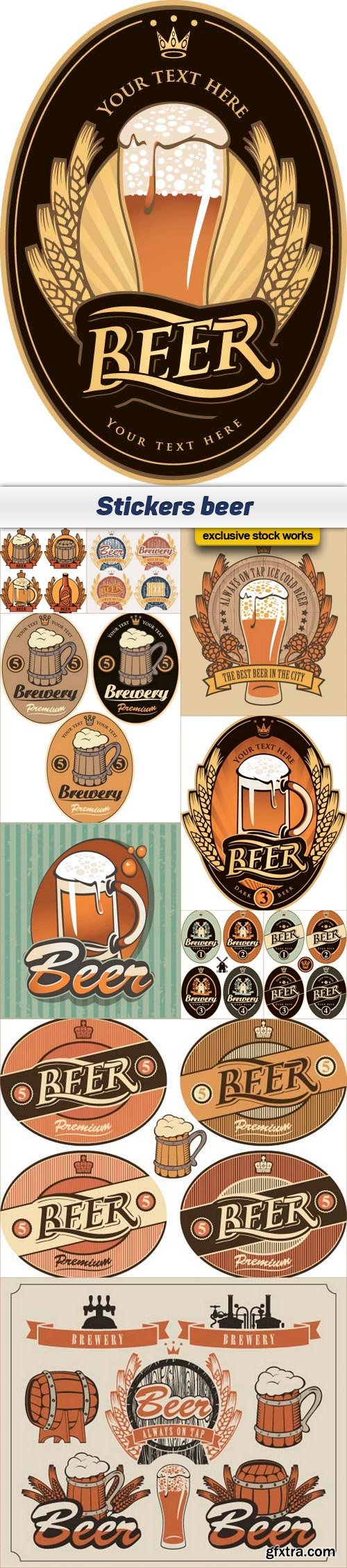 Stickers beer 11x EPS