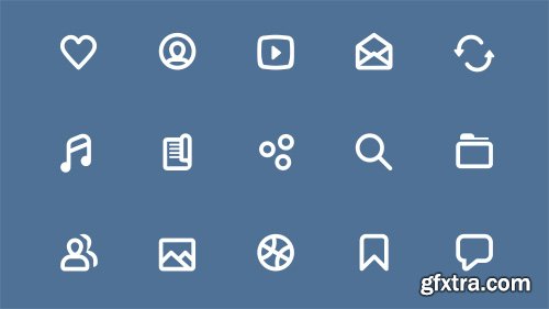 PSD Web Icons - VKontakte ReDesign Concept Icons (April 2015)