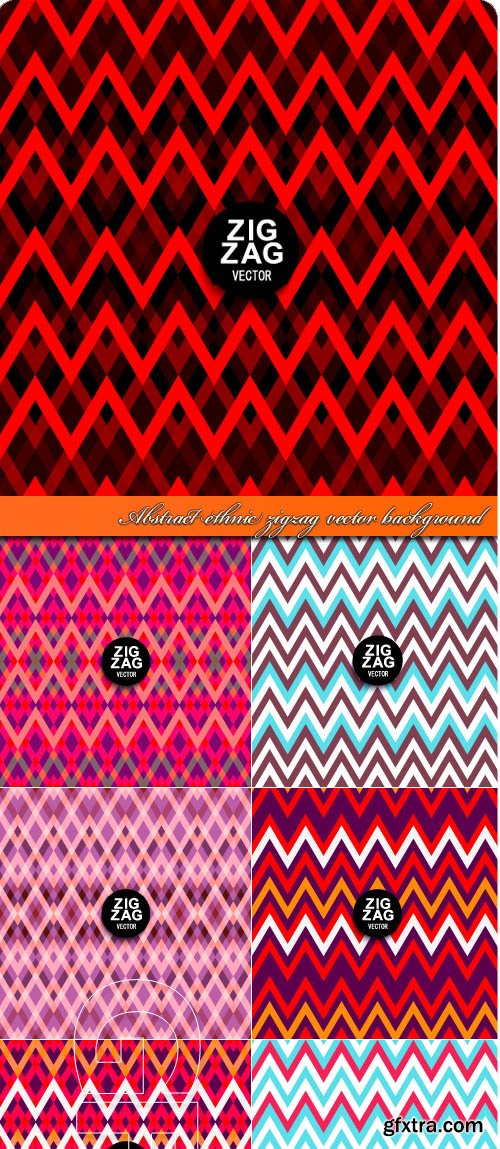 Abstract ethnic zigzag vector background