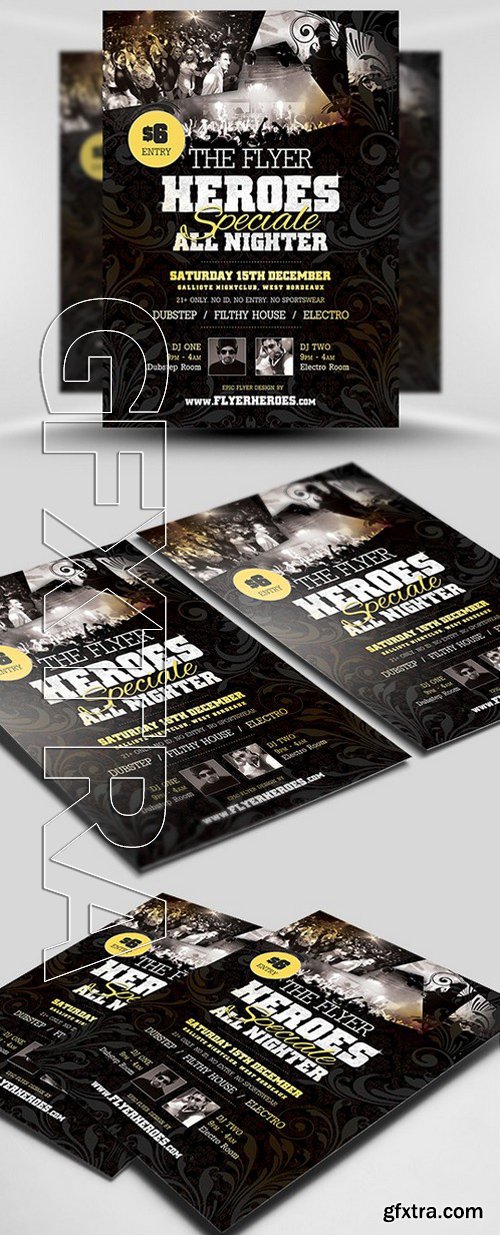 Heroes Special Party Flyer Template