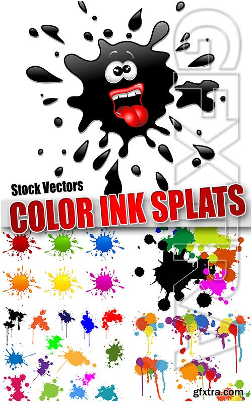 Color ink splats - Stock Vectors