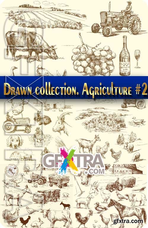 Hand drawn collection. Agriculture #2 - Stock Vector