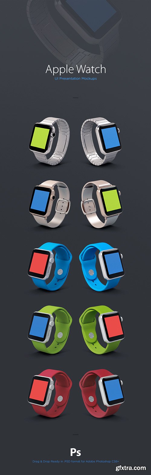 PSD Mock-Up - Apple Watch - Colored iWatch