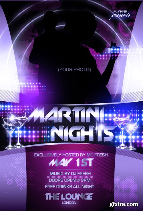 Martini Nights PSD Flyer Template