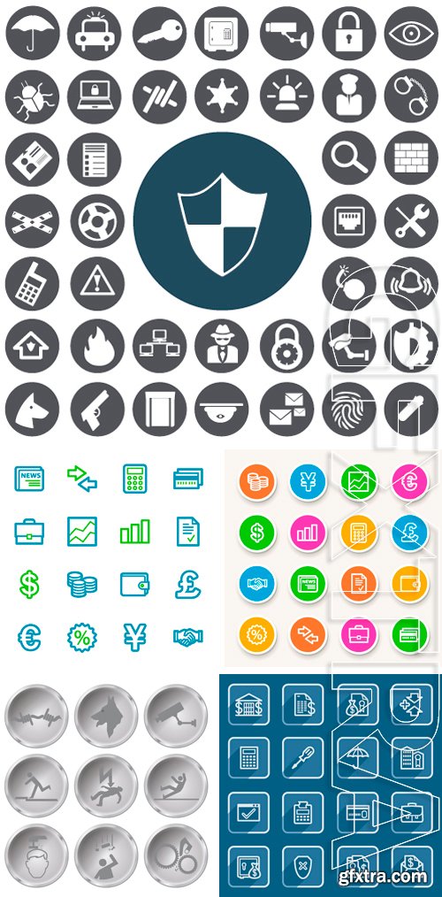 Stock Vectors - Security icons set
