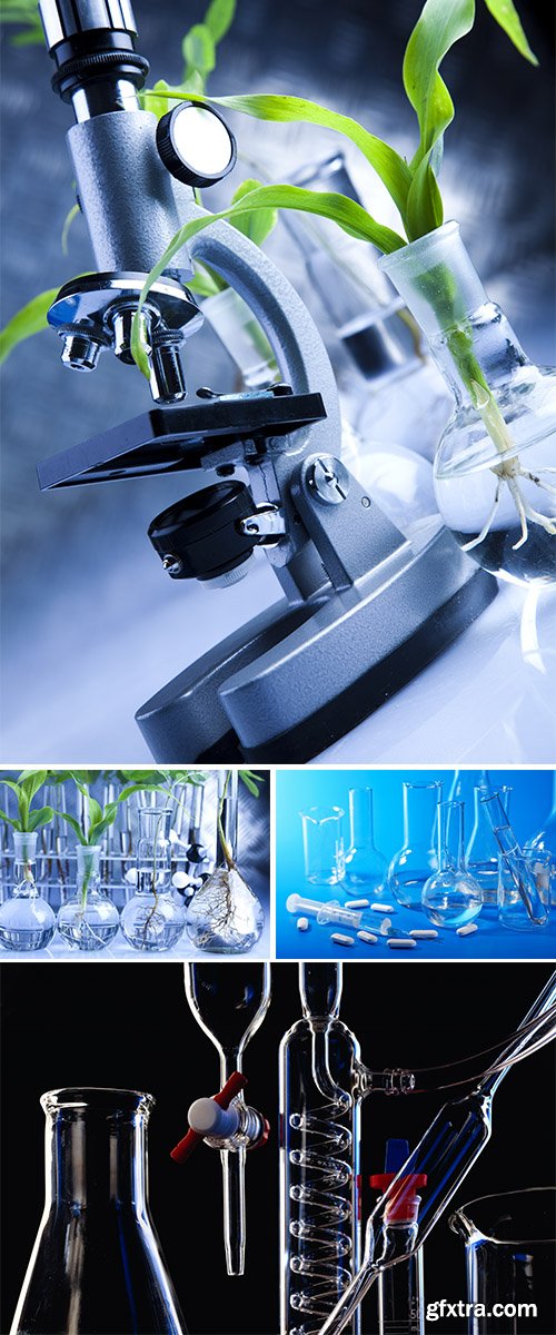 Stock Photo: Assorted laboratory glassware