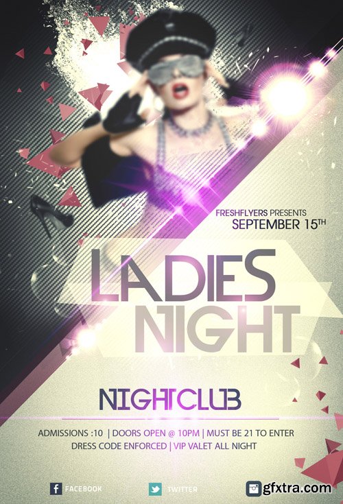 Ladies Night Flyer PSD