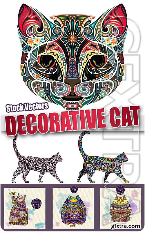 Decorative cat 2 - Stock Vectors