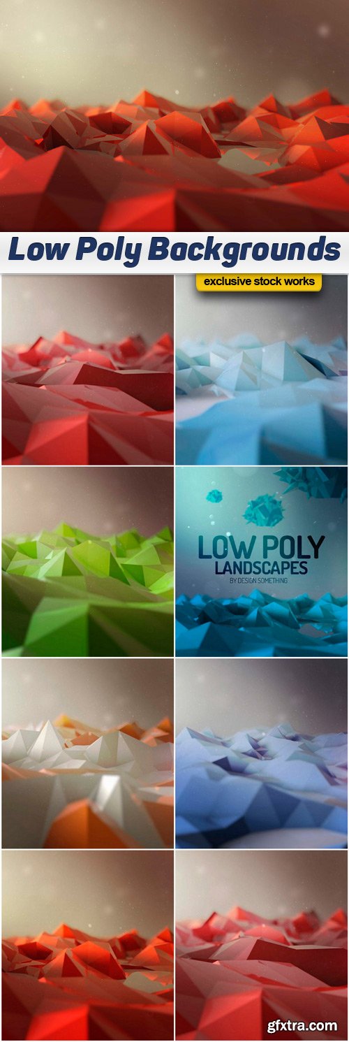 Low Poly Backgrounds - 9x PSD