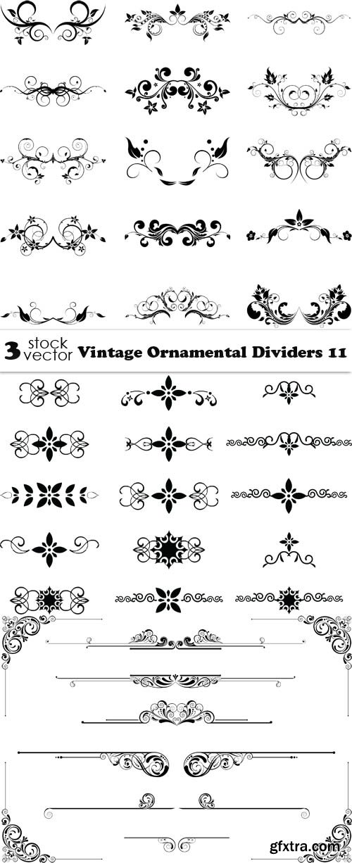 Vectors - Vintage Ornamental Dividers 11