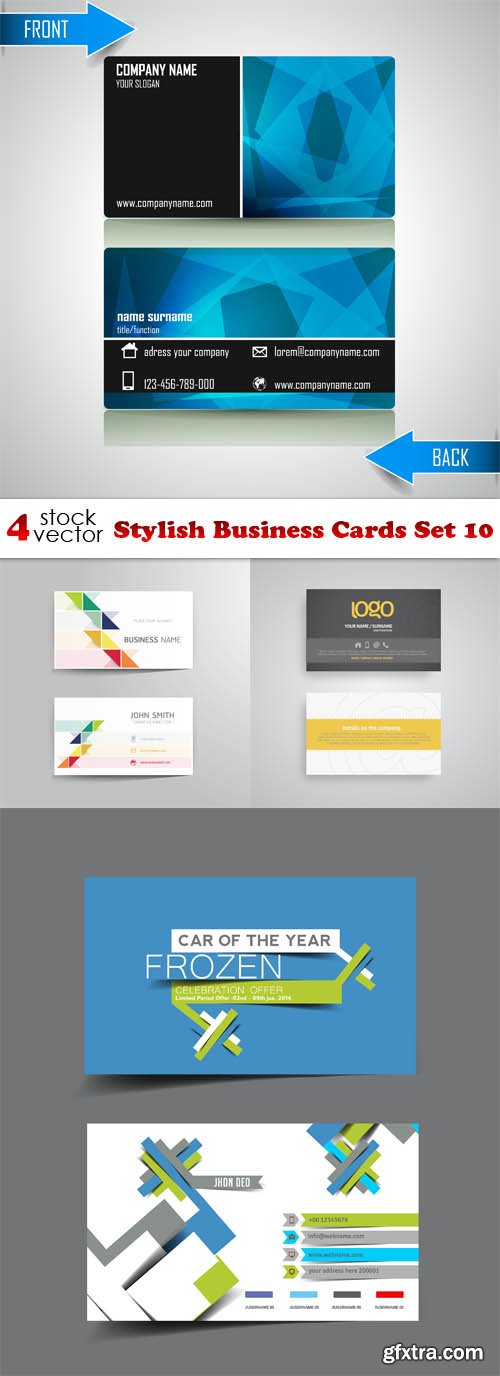 Vectors - Stylish Business Cards Set 10