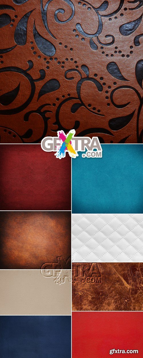 Stock Photo - Color Leather Backgrounds