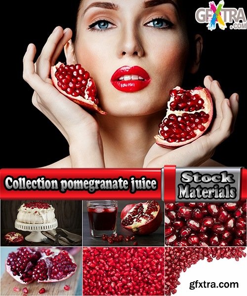 Collection pomegranate juice garnet seed vitamin set 25 HQ Jpeg