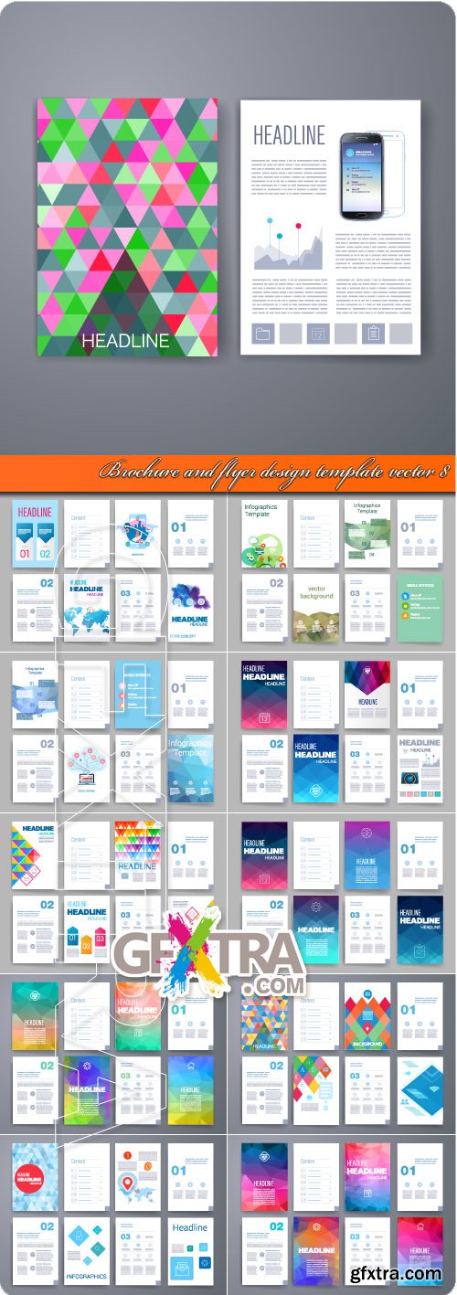Brochure and flyer design template vector 8