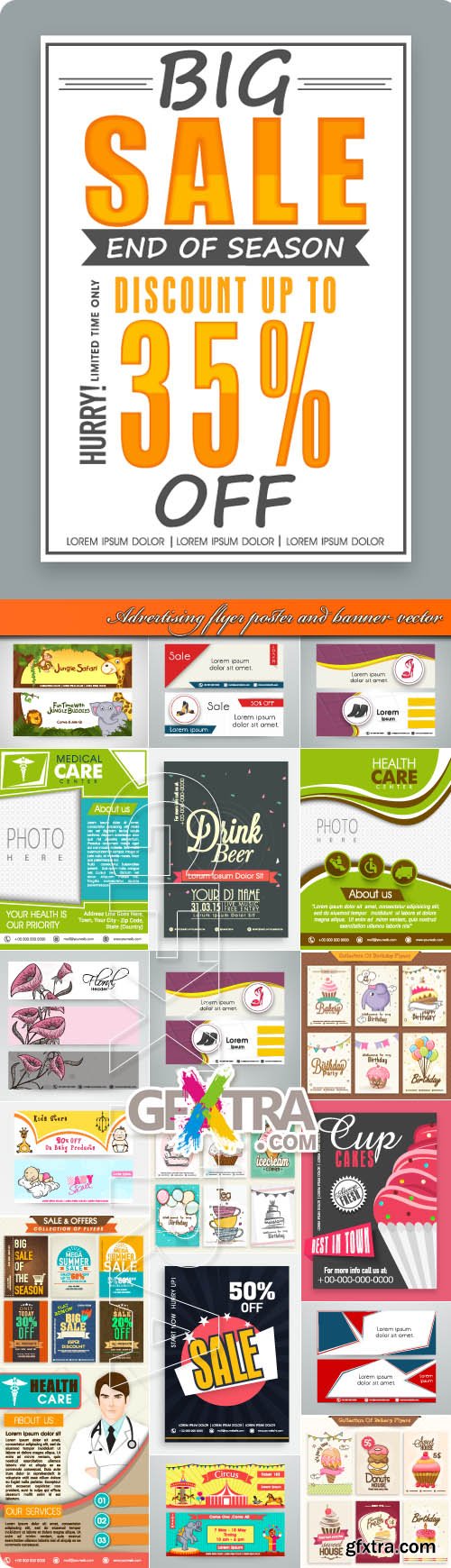 Advertising flyer poster and banner vector