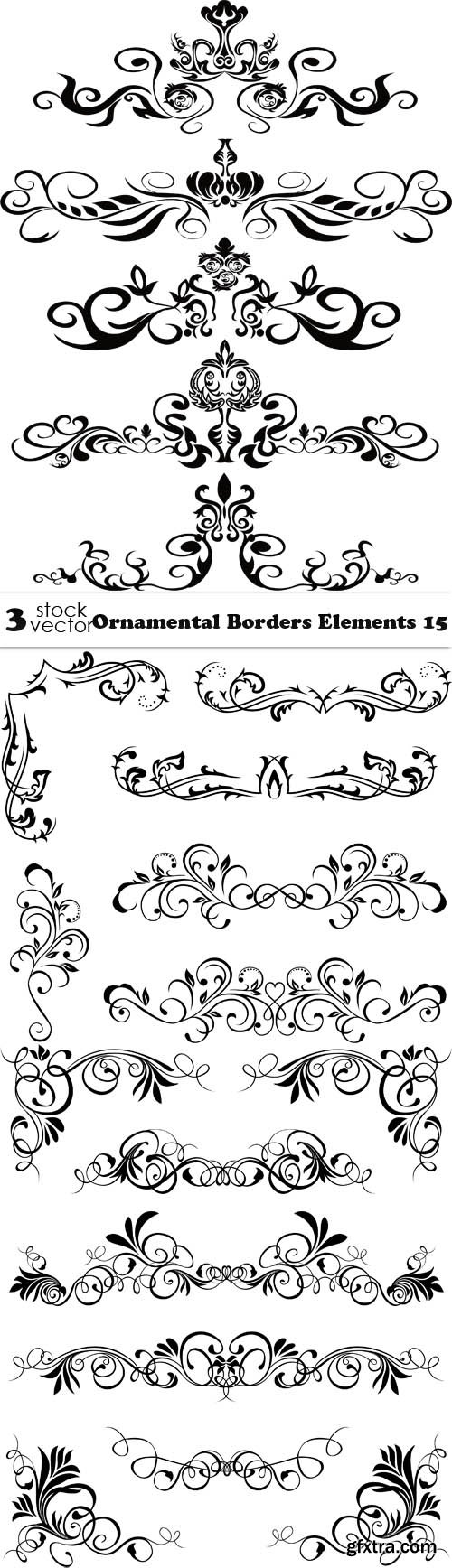 Vectors - Ornamental Borders Elements 15